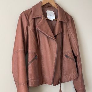 Anthropologie Hei Hei Vegan Leather Moto Jacket